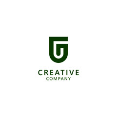 Creative G Letter Shield Logo