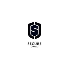 Simple Secure S Letter Shield Logo