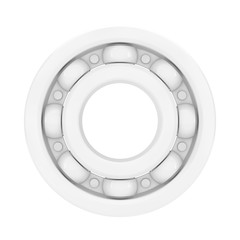 Shiny Ball Bearing in Clay Style. 3d Rendering