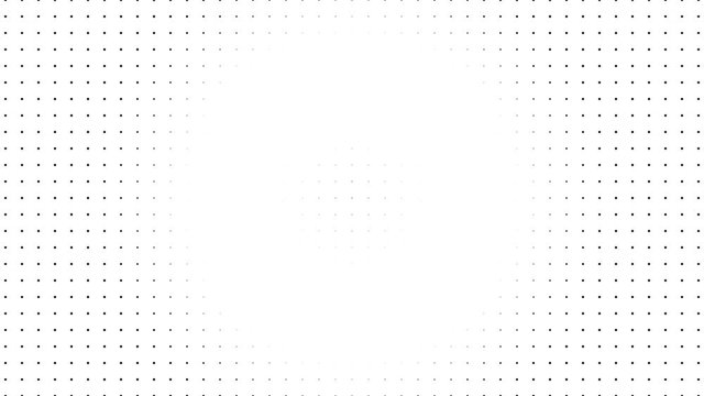 Animation of a black dot that continuously spreads from the center Can be used to compose various media such as news, presentations, online media, social media, live and TV