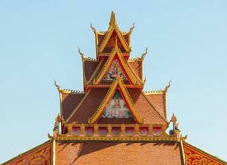 Fototapeta na wymiar Detail of That Ing Hang, Savannakhet, Lao