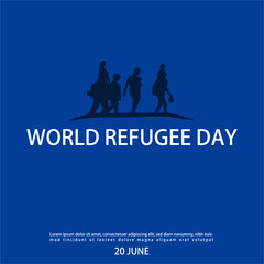 World Refugee Day Vector Design Template. Creative greeting card or banner vector illustration 