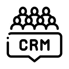 customer relationship management icon vector. customer relationship management sign. isolated contour symbol illustration