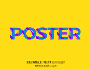 Editable text effect style, easy to change