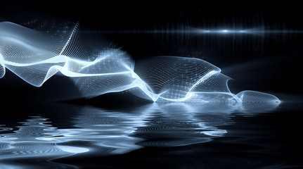 Abstract color lines on screen