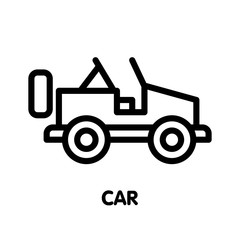 Car outline icon design illustration on white background