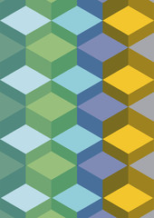 abstract colorful hexagon background mosaic tiles concept for book cover, background, wallpaper, template, pattern