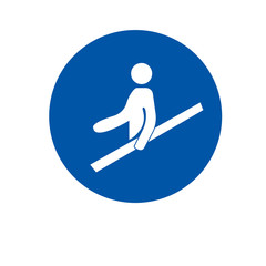 Use Handrail Symbol Sign, Vector Illustration, Isolate White Background Icon. EPS10