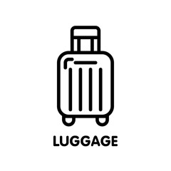 Luggage outline icon design illustration on white background