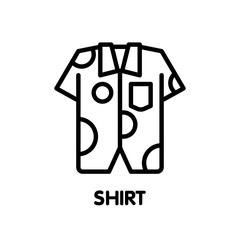 Shirt outline icon design illustration on white background
