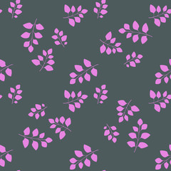 Texture with flowers and plants. Floral ornament. Original flowers pattern.