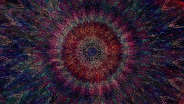 Beautiful Original Art therapy moving Mandala. Seamless loop psychotherapy. Geometric patterns to find or restore a sense of healthy mental balance. For yoga specialist, astrology, art therapist.