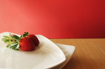 Strawberry on The Plate