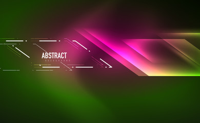 Obraz premium Dynamic neon shiny abstract background. Trendy abstract layout template for business or technology presentation, internet poster or web brochure cover, wallpaper