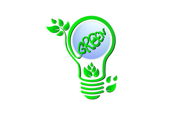 green energy saving light bulb