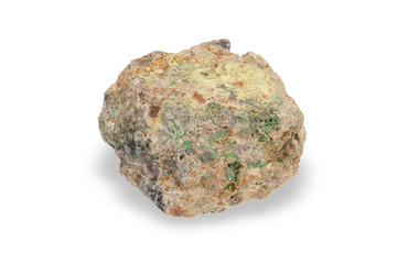 Obraz premium .Autunina and torbenite isolated on white background
