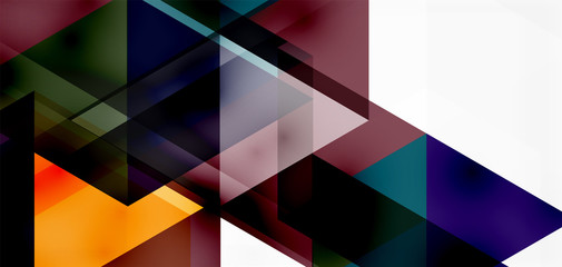 Obraz premium Geometric abstract background, mosaic triangle and hexagon shapes. Trendy abstract layout template for business or technology presentation, internet poster or web brochure cover, wallpaper