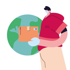 man with mask sent packages