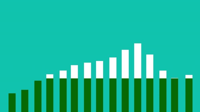 India flag economic financial graph rising graphics animation business