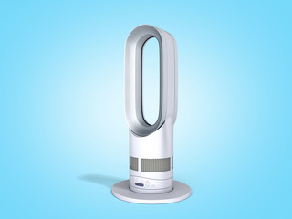 modern air purifier with heating and cooling function 3d render on blue gradient