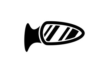 Car side mirror vector icon.