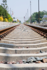 railway tracks in the countryside