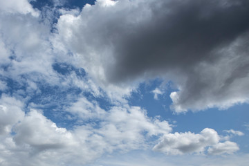 Beautiful low pre-storm sky. Background and texture with clouds