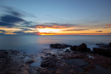 Sunrise in Oropesa del Mar on the orange blossom coast