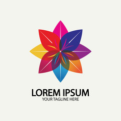 Flower logo. The circular logo. Logo of the flower. Stylized flower. Petals. Simple logo. The brand name  emblem  logo. Mandala. Logo boutique. Logotype for beauty. Logo for flower shop.