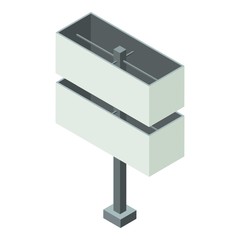 Full advertise pillar icon. Isometric of full advertise pillar vector icon for web design isolated on white background