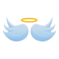 Naklejka premium Fairy wings icon. Cartoon of fairy wings vector icon for web design isolated on white background