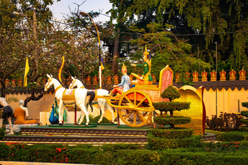 A beautiful view of  buddhist temple at Siem Reap, Cambodia.