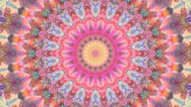 Beautiful Original Art therapy moving Mandala. Seamless loop psychotherapy. Geometric patterns to find or restore a sense of healthy mental balance. For yoga specialist, astrology, art therapist.