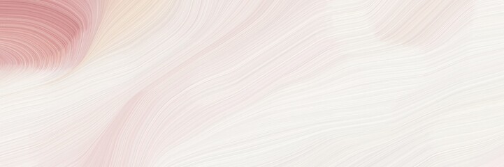 dynamic horizontal banner. modern curvy waves background design with linen, rosy brown and baby pink color