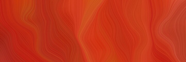 Fototapeta premium landscape orientation graphic with waves. abstract waves design with firebrick, coffee and strong red color