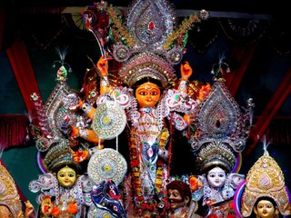 Durga Statue during Durga puja in eastern India