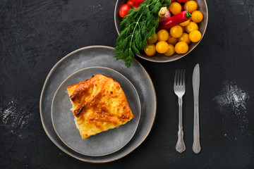 Georgian pie with cheese achma