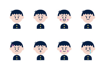 中高生のアイコンセット（男子）	