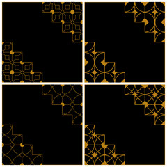 Set of abstract geometrical frames. Vector illustration. EPS 10