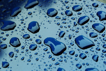 Abstract Background of raindrop early morning after heavy  rain