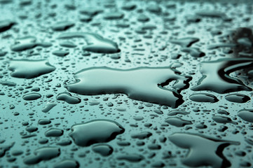Abstract Background of raindrop early morning after heavy  rain