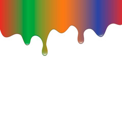 Dripping colorful paint. Vector illustration