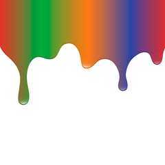 Dripping colorful paint. Vector illustration