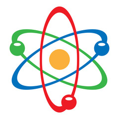 Atom icon color vector , atom symbols.