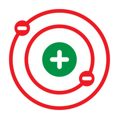 Atom icon vector , atom symbols.