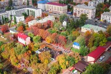 aerial view of the city