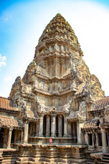 A beautiful view of Angkor Wat temple at Siem Reap, Cambodia.