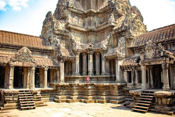 A beautiful view of Angkor Wat temple at Siem Reap, Cambodia.