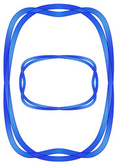 柔らかな飾り罫（ブルー）