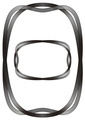 柔らかな飾り罫（黒）